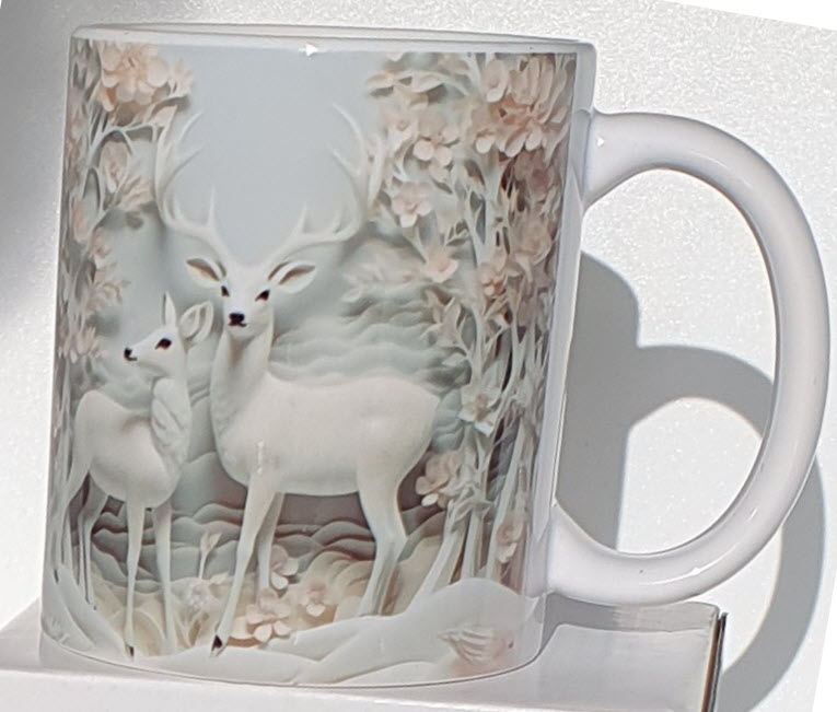 MUG - Cerfs Blanc